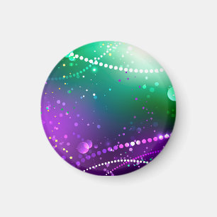 Mardi Gras Festive Paarse Achtergrond Magneet