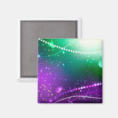 Mardi Gras Festive Paarse Achtergrond Magneet (Voorkant / Achterkant)