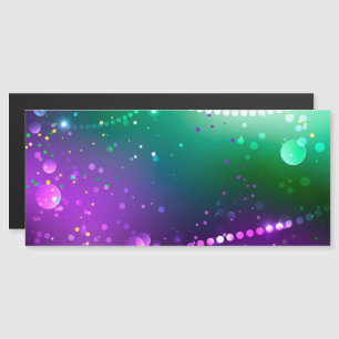 Mardi Gras Festive Paarse Achtergrond Magnetische Uitnodiging