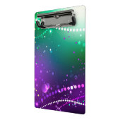 Mardi Gras Festive Paarse Achtergrond Mini Klembord (Angled2)