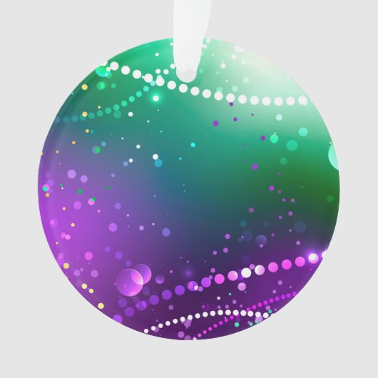 Mardi Gras Festive Paarse Achtergrond Ornament (voorkant)