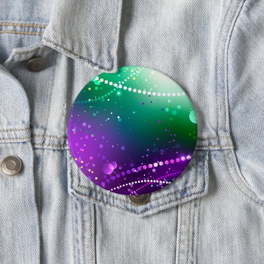 Mardi Gras Festive Paarse Achtergrond Ronde Button 4,0 Cm (In situ)