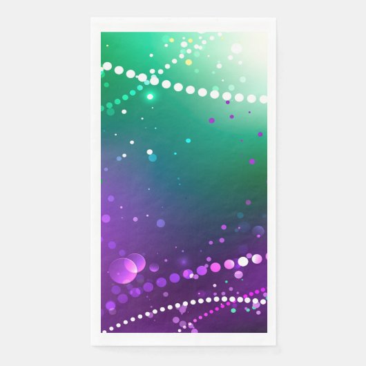 Mardi Gras Festive Paarse Achtergrond Servet (Voorkant)