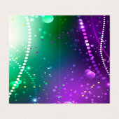 Mardi Gras Festive Paarse Achtergrond Visitekaartjes (Buitenkant ongevouwen)