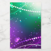 Mardi Gras Festive Paarse Achtergrond Wijn Etiket (Enkel label)