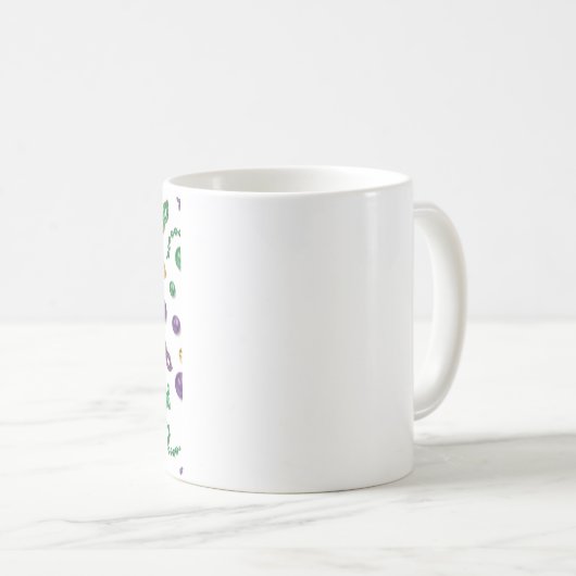 Mardi Gras Festive Pattern Mug (Devant droit)