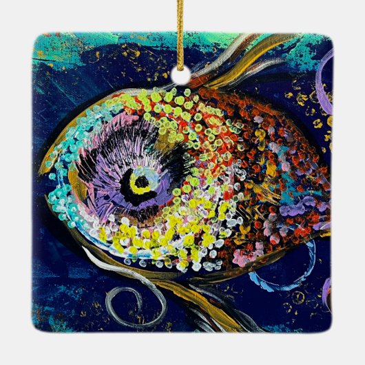 Mardi Gras Fish Ornament (Achterkant)