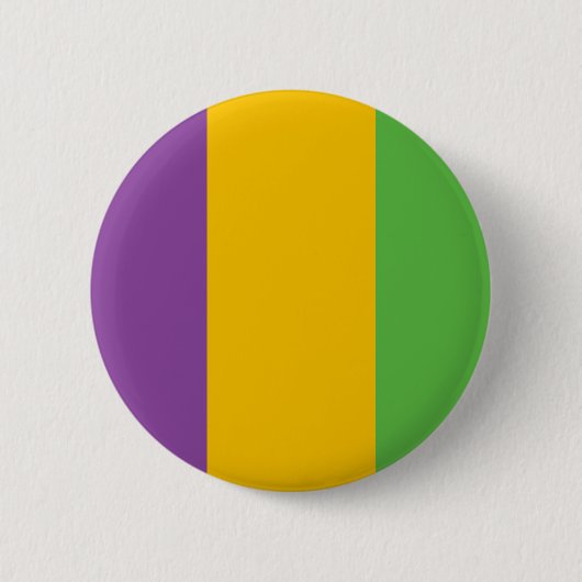 Mardi Gras Flag Crown Ronde Button 5,7 Cm (Voorkant)