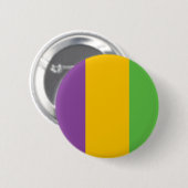 Mardi Gras Flag Crown Ronde Button 5,7 Cm (Voorkant /achterkant)