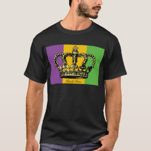 Mardi Gras Flag Crown T-shirt