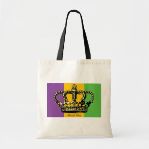 Mardi Gras Flag Crown Tote Bag