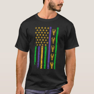 Mardi Gras Flag - gouden paarse langoesten (C) T-shirt