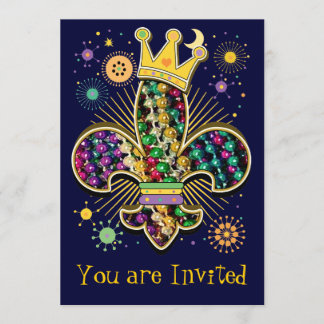 Mardi Gras Fleur Celebrate Kaart