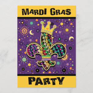 Mardi Gras Fleur Celebrate Kaart