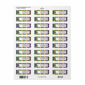 Mardi Gras Fleur D2 Retouradreslabels Etiket (Full Sheet)
