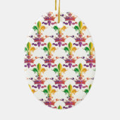Mardi Gras Fleur de Crown Keramisch Ornament (Achterkant)