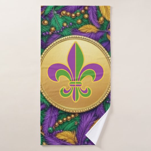 Mardi Gras Fleur de lis (Serviette de bain)
