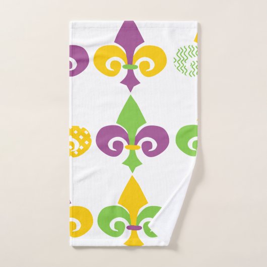 Mardi Gras Fleur de Lis (Serviette à main)