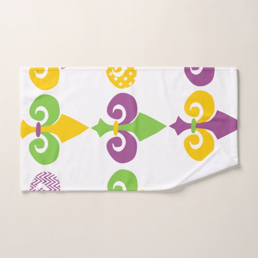 Mardi Gras Fleur de Lis (Serviette à main)