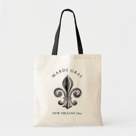 Mardi Gras Fleur de lis Add Year Tote Bag (Voorkant)
