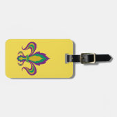 Mardi Gras Fleur De Lis Bagagelabel (Voorkant horizontaal)