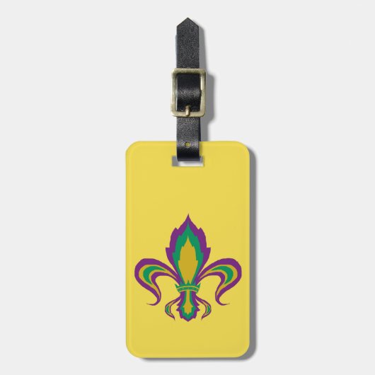 Mardi Gras Fleur De Lis Bagagelabel (Voorkant verticaal)