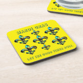 Mardi Gras Fleur De Lis Bier Onderzetter (Linkerzijde)