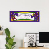 Mardi Gras Fleur de Lis Crawfish Party Banner Poster (Thuiskantoor)
