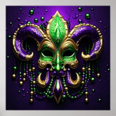 Mardi Gras Fleur De Lis Design 2024 Poster (Voorkant)