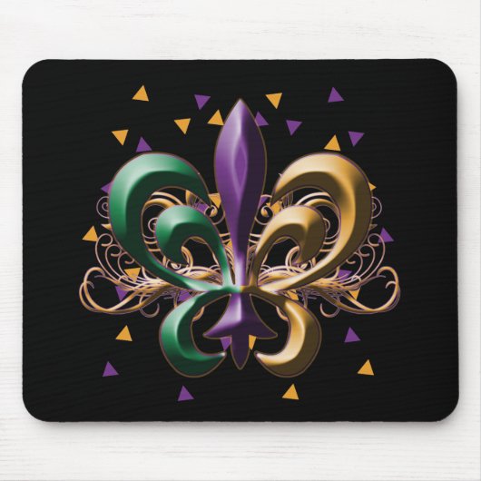 Mardi Gras Fleur de Lis Design Muismat (Voorkant)