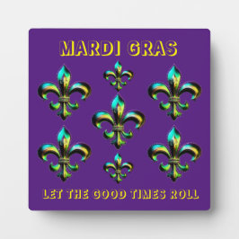 Mardi Gras Fleur De Lis Fotoplaat