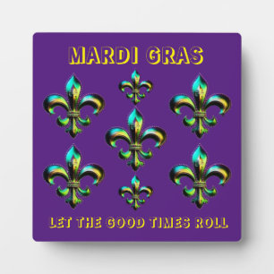 Mardi Gras Fleur De Lis Fotoplaat