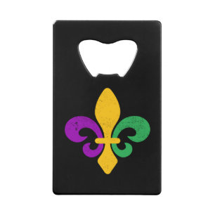 Mardi Gras Fleur De Lis Kredietkaart Flessenopener