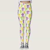 Mardi Gras Fleur de Lis Leggings (Voorkant)