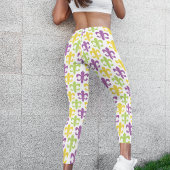 Mardi Gras Fleur de Lis Leggings