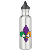 Mardi Gras Fleur de Lis Louisiana Waterfles (Links)