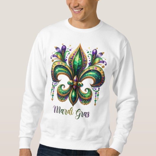 Mardi Gras Fleur-de-lis Mannen Sweatshirt