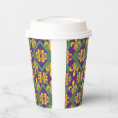 Mardi Gras Fleur de lis Papieren Bekers (Links)