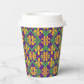 Mardi Gras Fleur de lis Papieren Bekers (Achterkant)