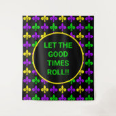 Mardi Gras Fleur de Lis Patroon Aangepaste achterg Wandkleed (Voorkant)