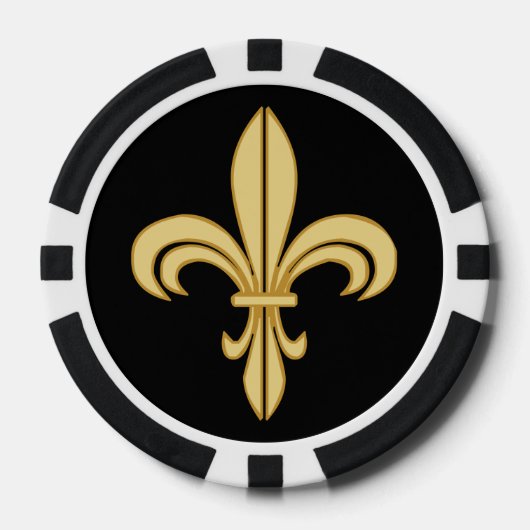Mardi Gras Fleur De Lis Poker Chips (Voorkant)