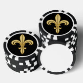 Mardi Gras Fleur De Lis Poker Chips (Opstapeling)