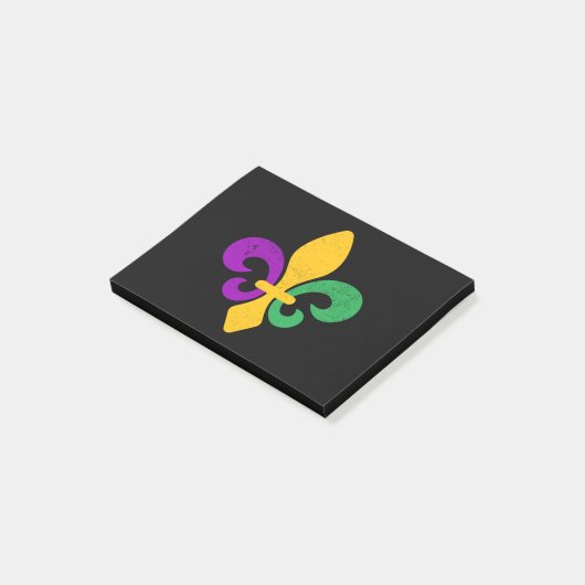 Mardi Gras Fleur De Lis Post-it® Notes (Schuin)