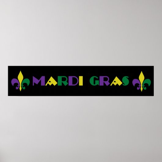 Mardi Gras ~ Fleur De Lis Poster (Voorkant)