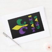 Mardi Gras ~ Fleur De Lis Rechthoekige Sticker (Envelop)