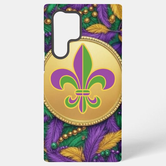 Mardi Gras Fleur de lis Samsung Galaxy Hoesje (Achterkant)