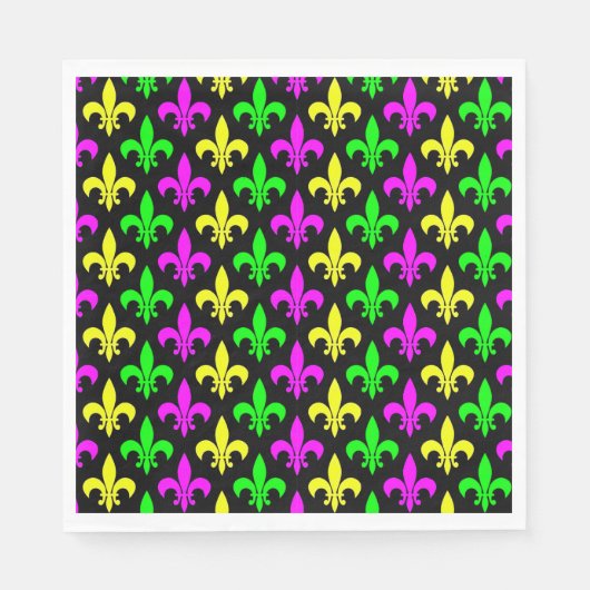 Mardi Gras Fleur De Lis Servet (Voorkant)