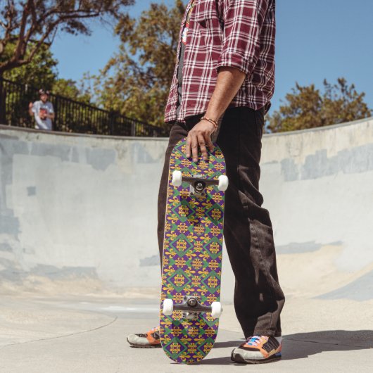 Mardi Gras Fleur de lis Skateboard (Buiten 2)