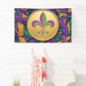 Mardi Gras Fleur de lis Spandoek (Insitu)
