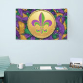 Mardi Gras Fleur de lis Spandoek (Beurs)